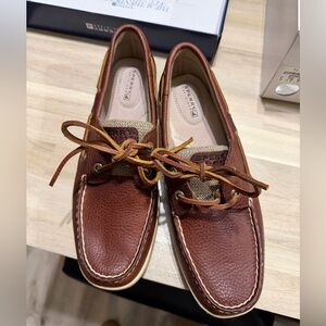 NEW Sperry Top-Sider Bluefish 2-Eye Boat Shoes Tan Leather – Women’s 8